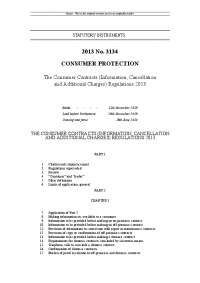 2013 No. 3134 CONSUMER PROTECTION