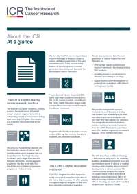 The Institute of Cancer Research: World-Leading Cancer Research & Academic Institution