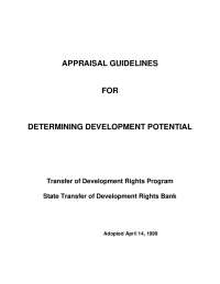 Methods to Determine Market Value of Transferable Development Rights (TDR) Credits