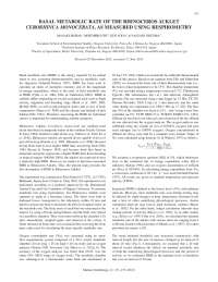 Measuring the Basal Metabolic Rate of Rhinoceros Auklets: A Study by Shirai et al.