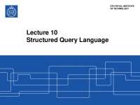 SQL Lecture 10: Structured Query Language - Database Management and Commands