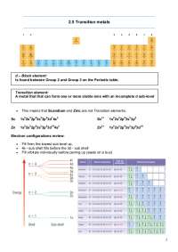 2.5 Transition metals