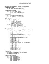 Civil Rights Act of 1957: Eisenhower Administration's Diaries and Meetings