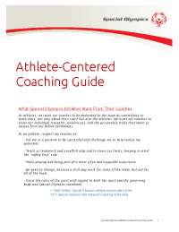 Guide: Coaching Special Olympics Athletes - Understanding Disabilities & Techniques