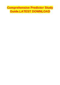 Comprehensive Predictor Study Guide.LATEST DOWNLOAD | Exams Nursing ...
