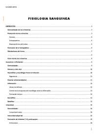 FISIOLOGIA DE LA SANGRE