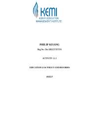 Reaching the 'Unreached': Strategies to Ensure Universal Primary Education in Kenya