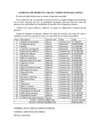 Taller de Estructuras de Costos: Clasificación y Cálculo en Proyectos de Construcción
