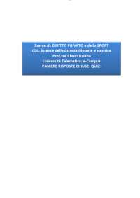 Paniere Diritto Privato e dello Sport prof. Chisci quiz-risposte chiuse + aperte  3/4 a 5*