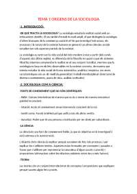 Sociologia resumen tema 1 | Esquemas y mapas conceptuales de Sociología ...