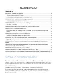 Relazione Educativa Riassunto dettagliato
