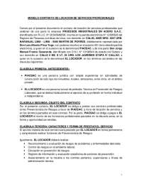 contrato de PREVENCIONISTA DE RIESGOS