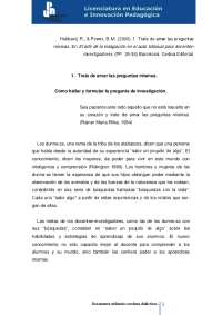 El papel de las preguntas de investigación en el proceso de enseñanza-aprendizaje