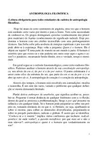 Antropologia Filosófica: Uma Abordagem da Existência Humana - Prof. Yonakha
