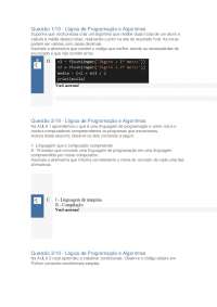 prova de linguagem e programação