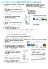 Notes Natural resources management politecnico milano prof castelletti and giuliani