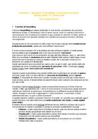 Appunti del Laboratorio di Storytelling - la narrazione nei generi mediali