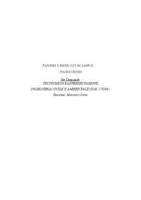 Paniere TECNICHE DI RAPPRESENTAZIONE INGEGNERIA CIVILE E AMBIENTALE (D.M. 27004) Docente M