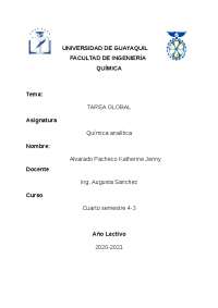 QUimica analitica ejercicios