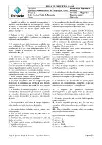 Lista de Exercícios 1 - Conversão Eletromecânica de Energia (CCE1486)