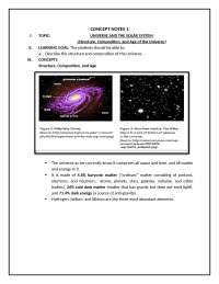 The Structure, Composition, and Age of the Universe