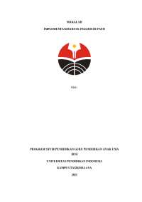 Implementasi Bahasa Inggris di PAUD