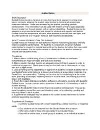 Guided Notes: A Classroom Intervention for Improving Student Engagement and Performance