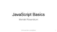 JavaScript Basics