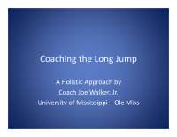 Coaching the Long Jump