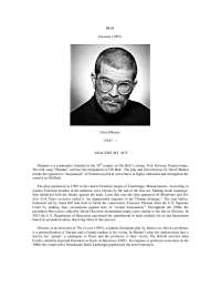 Oleanna by David Mamet: A Critique of Feminist Political Correctness in Higher Education