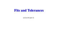 Fits and Tolerances: Understanding the Importance of Dimensional Accuracy in Manufacturing