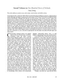 Sexual Violence in One Hundred Years of Solitude