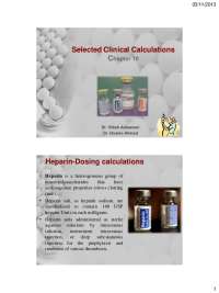Heparin Dosing Calculations and Ideal Body Weight Determination