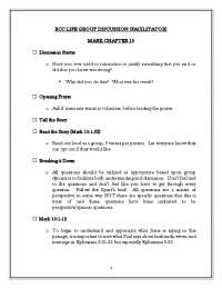 Understanding Marriage and Discipleship through Mark 10: A RCC Life Group Discussion