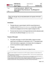 IAS 24 Related Party Disclosures: Clarifying Key Management Personnel Services Disclosures