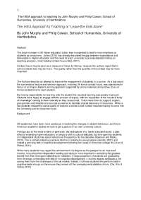 Improving Student Engagement: IKEA Approach to Inquiry-Based Learning at Hertfordshire Uni
