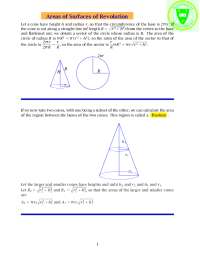 Calculating Area of Frustums & Surfaces of Revolution