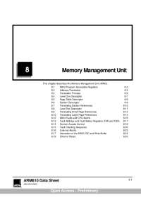 Memory Management Unit (MMU) Operation and Configuration: ARM810 Data Sheet