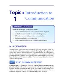 Introduction to Communication | Slides Communication | Docsity