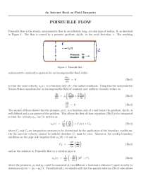 Poiseuille Flow in Fluid Dynamics: Velocity, Pressure, and Shear Stress Distribution
