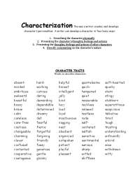 Character Development and Traits: A Writer's Guide