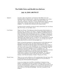 Impact of Affordable Care Act on People with Disabilities: Rulemaking and Public Comment