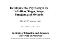 Developmental Psychology: Its Definition, Stages, Scope ...