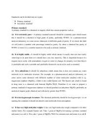 Understanding Primary and Secondary Standards in Chemical Analysis: Properties and Uses