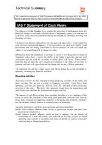 IAS 7: Classifying Cash Flows from Operations, Investments, and Financing.