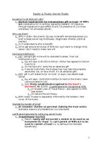 Secret Trusts: Exceptions to the Wills Act 1837