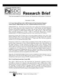 U.S. Census Bureau Releases July 1, 2004 National and State Population Estimates