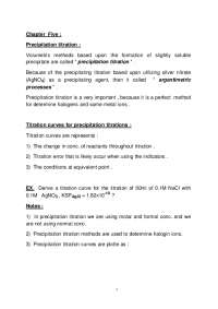 Precipitation Titration and Complex Formation Titration: A Comprehensive Guide