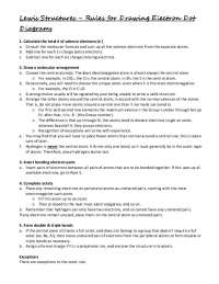 Lewis Structures: Rules for Drawing Electron Dot Diagrams