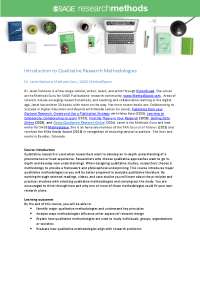 Understanding Qualitative Research: A Guide to Methodologies and Techniques